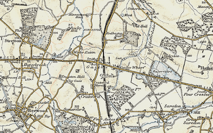 Old map of Gailey in 1902