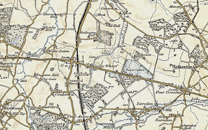 Old map of Staffordshire & Worcestershire Canal in 1902