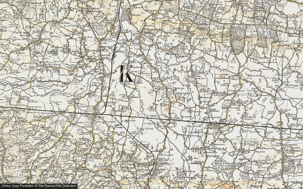 Old Map of Gain Hill, 1897-1898 in 1897-1898