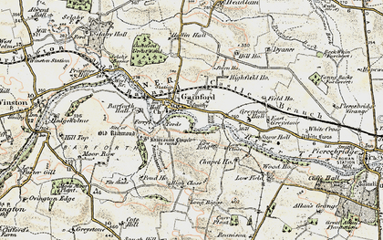 Old map of Gainford in 1903-1904