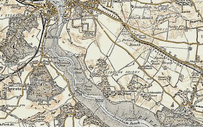 Old map of Gainsborough in 1898-1901