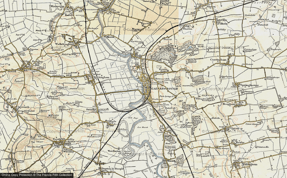 Old Map of Gainsborough, 1903 in 1903