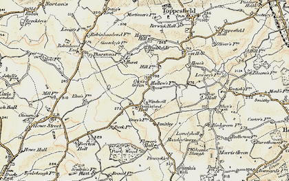 Old map of Bradfield's in 1898-1901