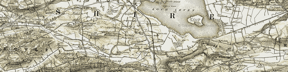 Old map of Blacknowes in 1903-1908