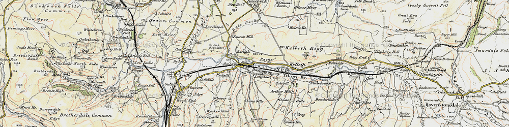 Old map of Gaisgill in 1903-1904
