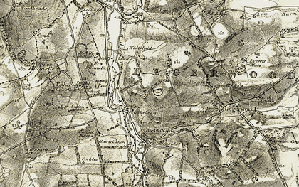 Old map of Galadean in 1901-1904