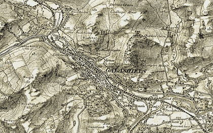 Old map of Galashiels in 1903-1904