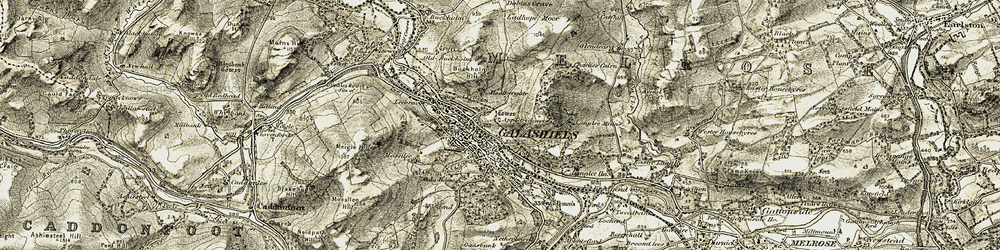 Old map of Galashiels in 1903-1904