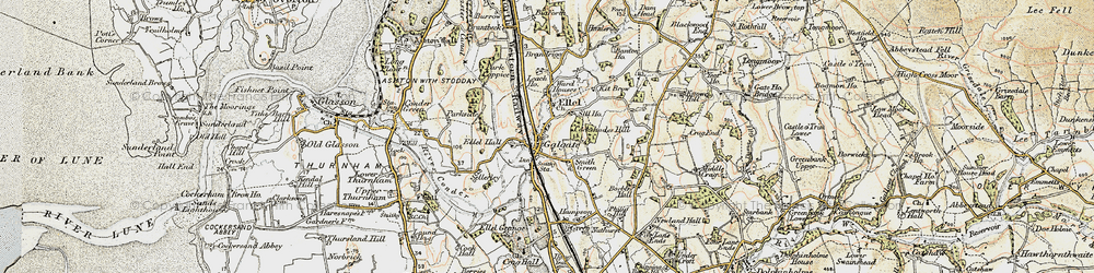 Old map of Galgate in 1903-1904