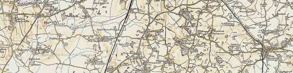Old map of Galhampton in 1899