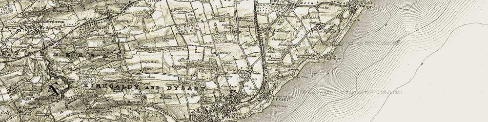 Old map of Gallatown in 1903-1908