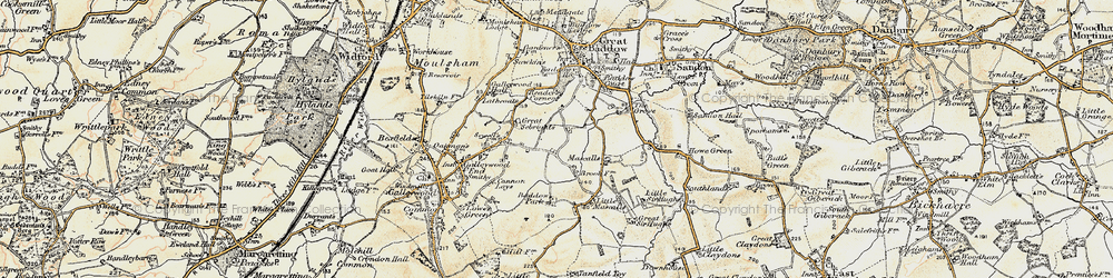 Old map of Galleyend in 1898