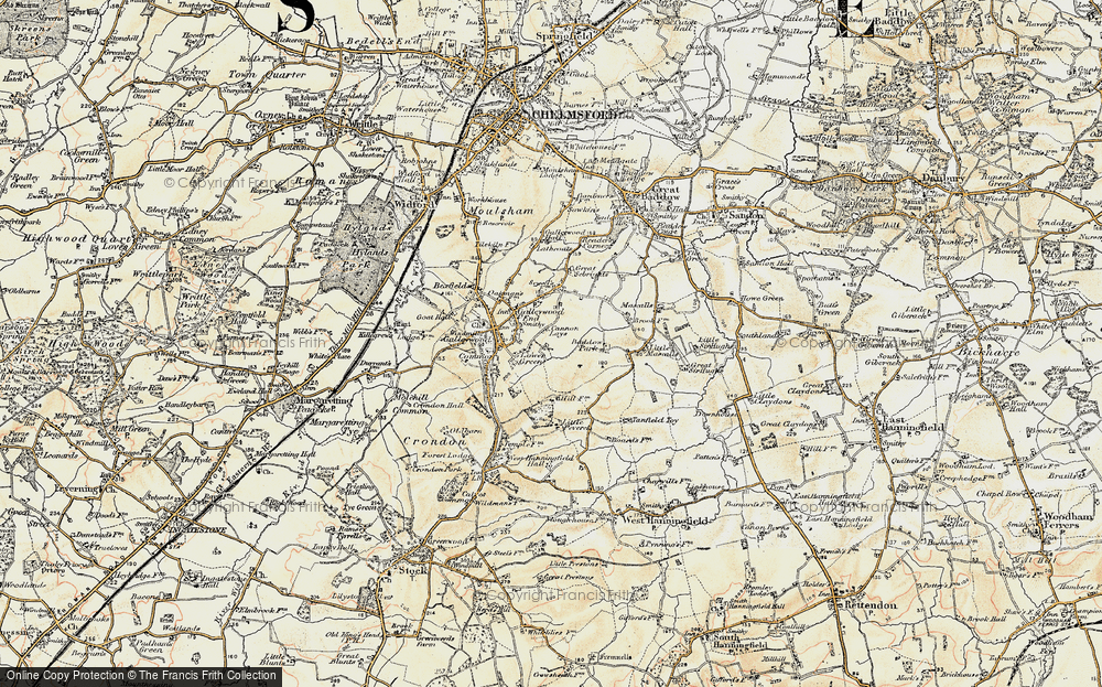 Old Map of Galleywood, 1898 in 1898