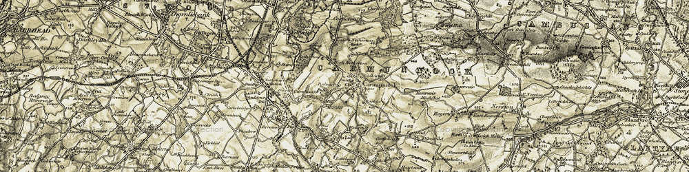 Old map of Gallowhill in 1904-1905