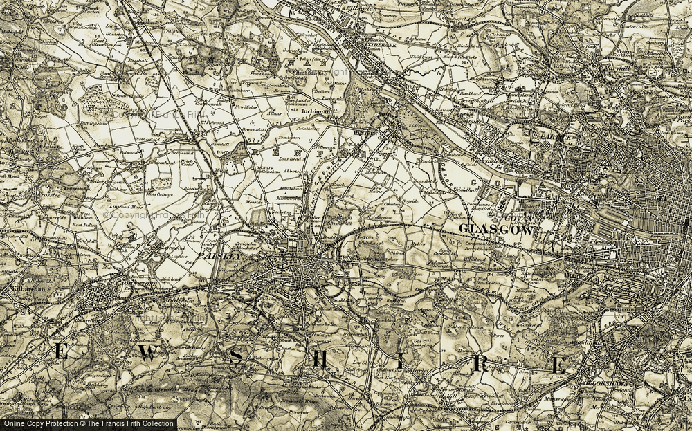 Old Map of Gallowhill, 1905 in 1905