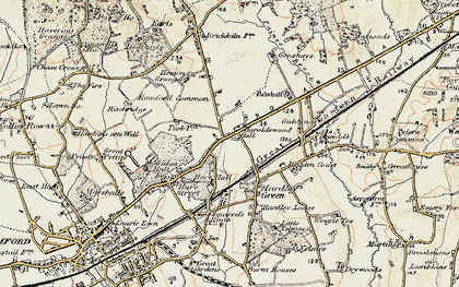 Old map of Gallows Corner in 1898