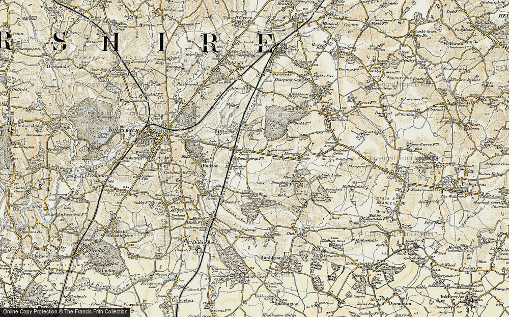 Old Map of Gallows Green, 1899-1902 in 1899-1902