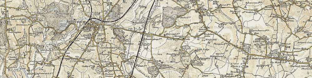 Old map of Gallows Green in 1899-1902
