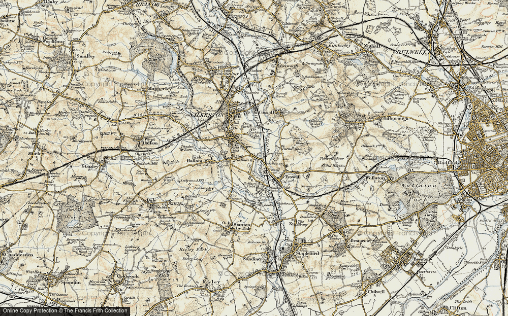 Old Map of Gallows Inn, 1902-1903 in 1902-1903