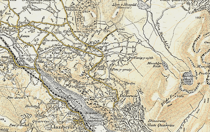 Old map of Gallt-y-foel in 1903-1910