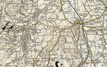 Old map of Galltegfa in 1902-1903