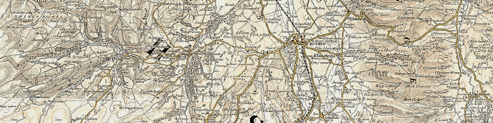Old map of Galltegfa in 1902-1903