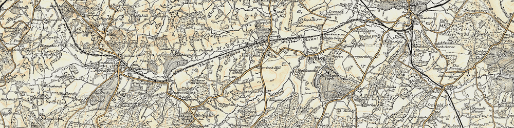 Old map of Bolebroke Castle in 1898-1902