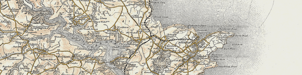 Old map of Brim Hill in 1899