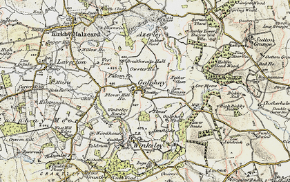 Old map of Galphay in 1903-1904