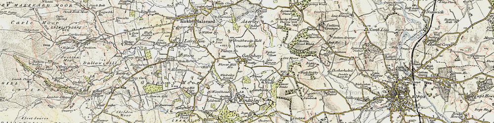 Old map of Galphay in 1903-1904