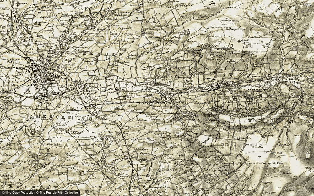 Old Map of Historic Map covering Barward in 1905