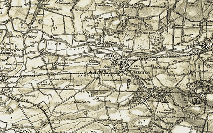 Old map of Galston in 1905