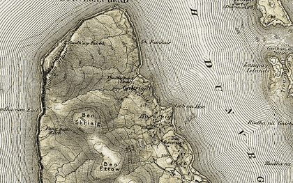 Old map of Galtrigill in 1908-1911