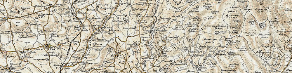Old map of Gam in 1900