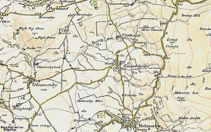Old map of Gamblesby in 1901-1904