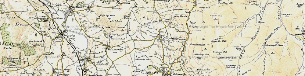 Old map of Gamblesby in 1901-1904