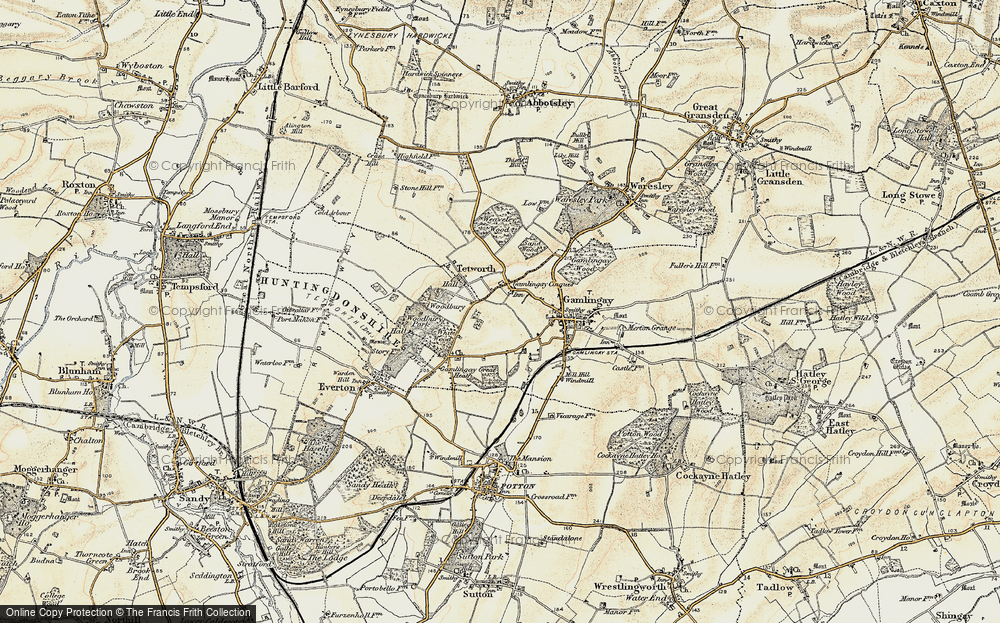 Old Map of Gamlingay Cinques, 1898-1901 in 1898-1901