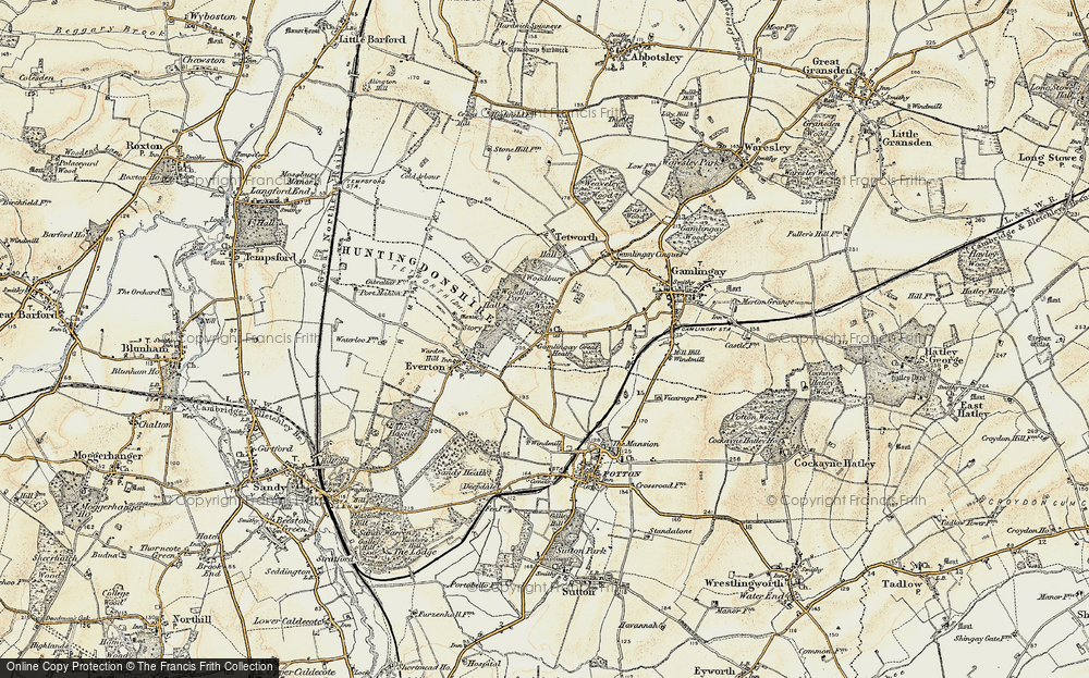 Old Map of Gamlingay Great Heath, 1898-1901 in 1898-1901