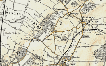 Old map of Gamlingay Great Heath in 1898-1901