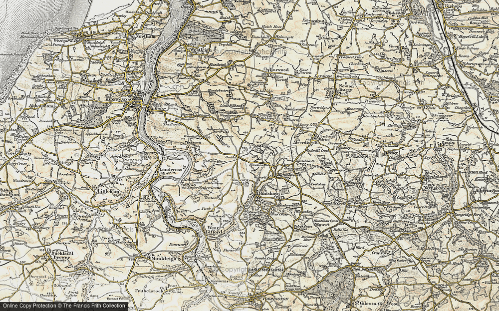 Old Map of Gammaton Moor, 1900 in 1900