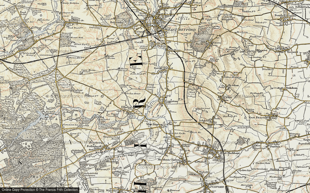 Old Map of Gamston, 1902-1903 in 1902-1903