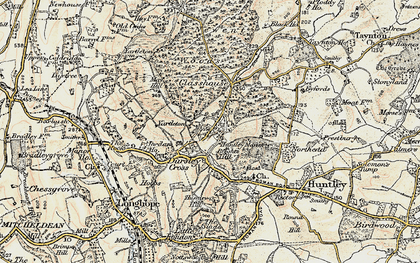 Old map of Ganders Green in 1899-1900