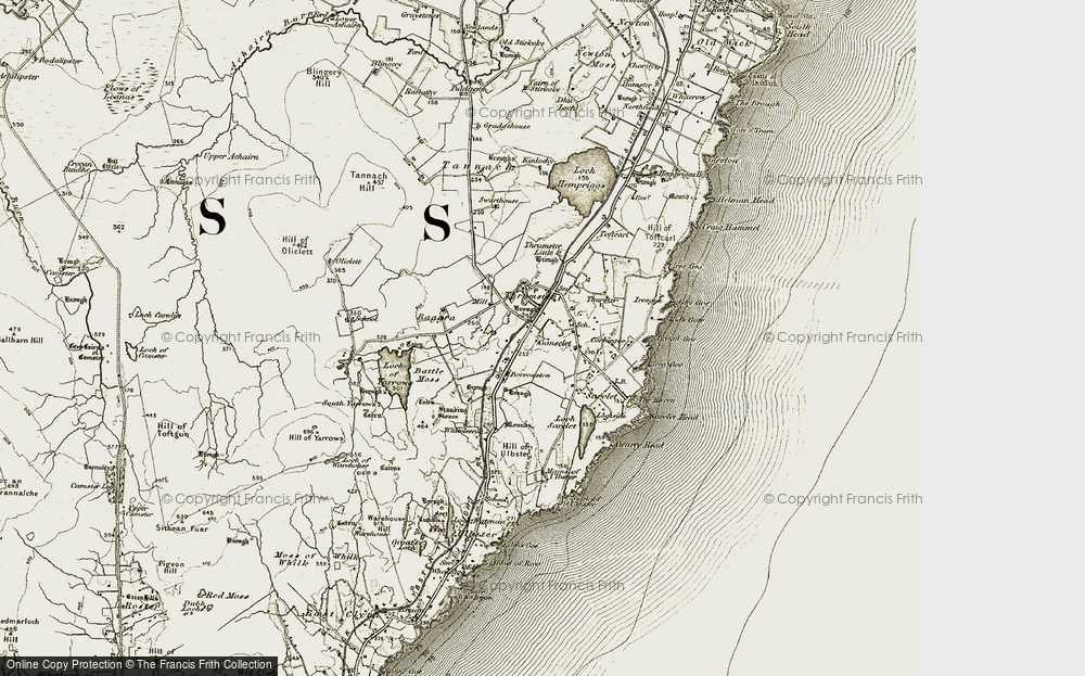 Old Map of Gansclet, 1912 in 1912