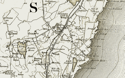 Old map of Gansclet in 1912