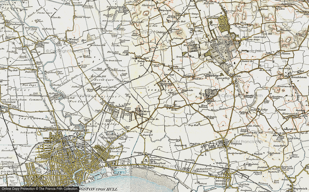 Old Map of Ganstead, 1903-1908 in 1903-1908