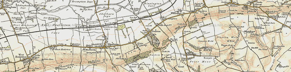 Old map of Ganton in 1903-1904
