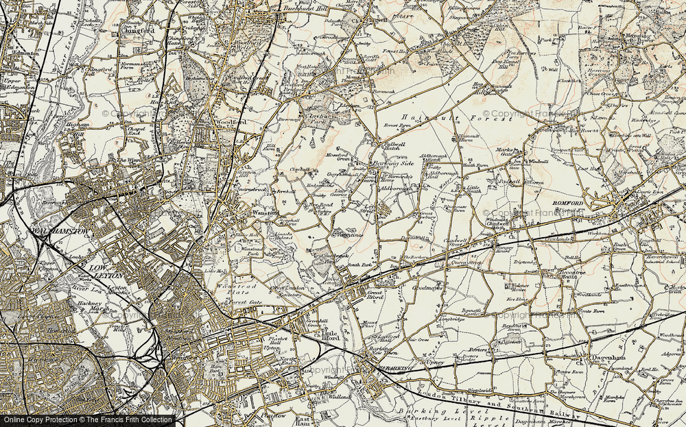 Old Map of Gants Hill, 1897-1898 in 1897-1898