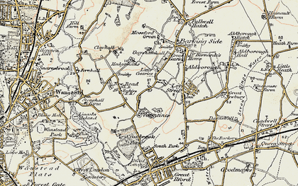 Old map of Gants Hill in 1897-1898