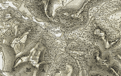 Old map of Garbh Allt Shiel in 1908