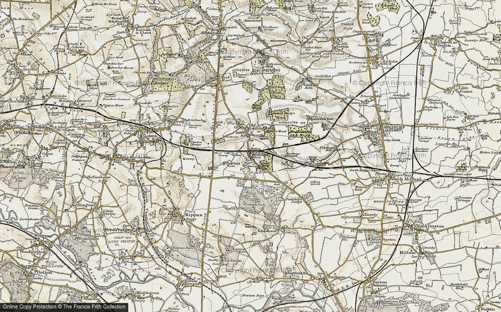 Old Map of Historic Map covering Woodlands in 1903
